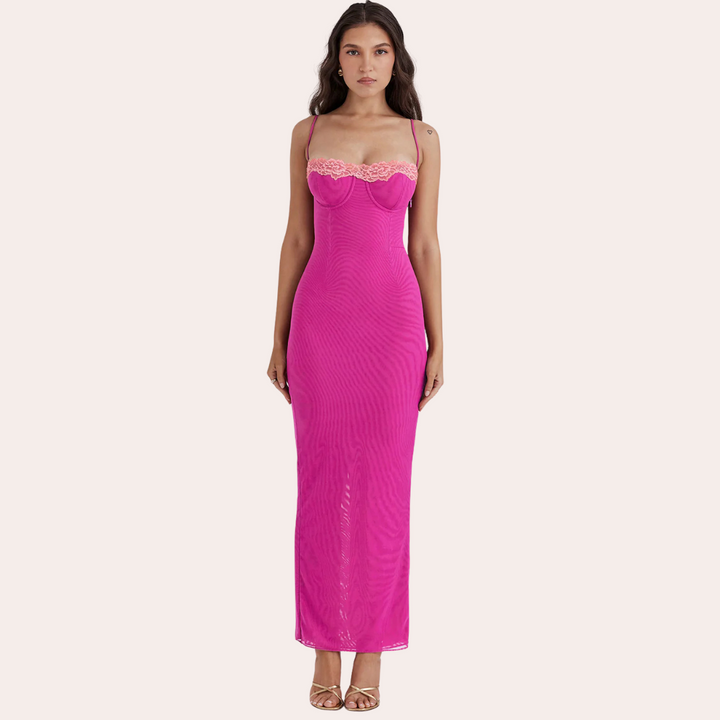 Olive’s Sun-Kissed Lace Maxi Dress