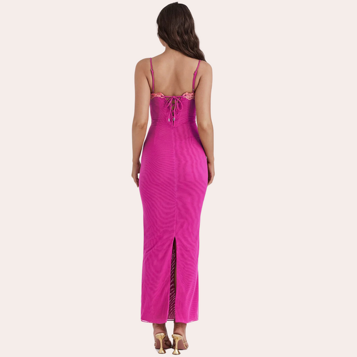 Olive’s Sun-Kissed Lace Maxi Dress