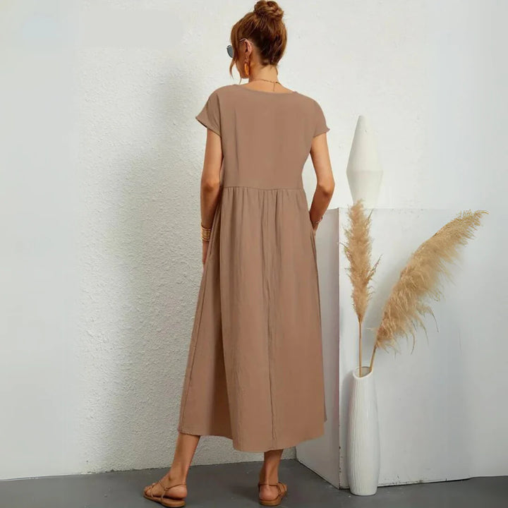 Olive's 100% Pure Cotton Casual Midi Dress