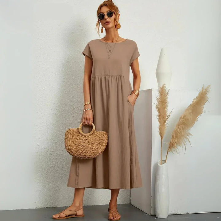 Olive's 100% Pure Cotton Casual Midi Dress