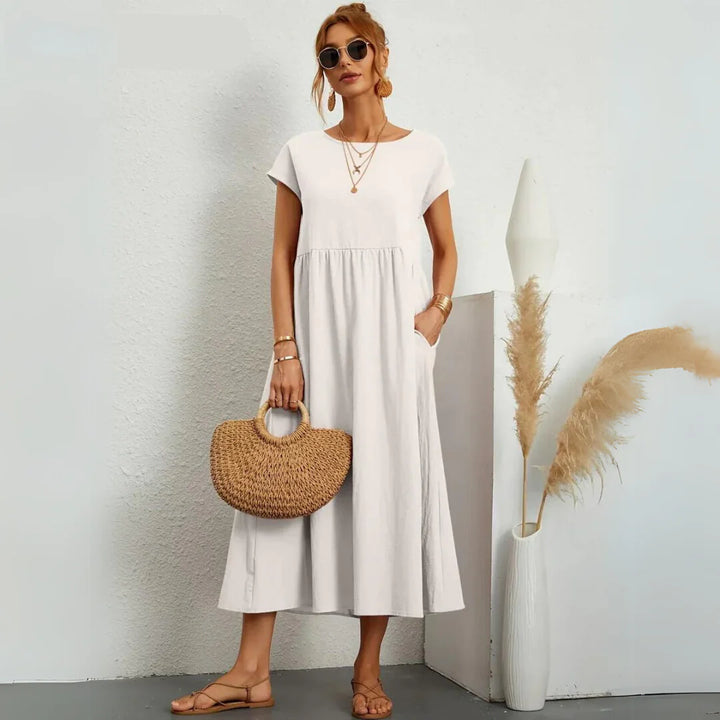 Olive's 100% Pure Cotton Casual Midi Dress