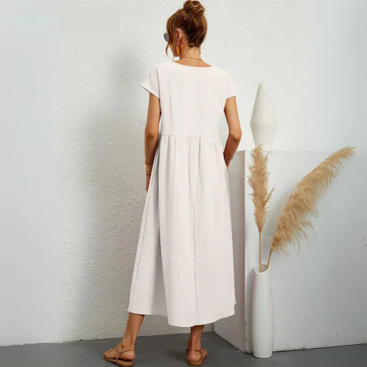 Olive's 100% Pure Cotton Casual Midi Dress