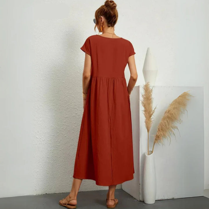Olive's 100% Pure Cotton Casual Midi Dress