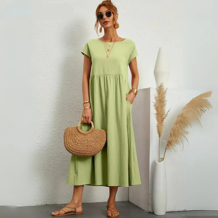 Olive's 100% Pure Cotton Casual Midi Dress