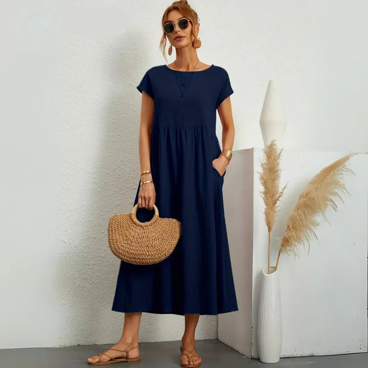 Olive's 100% Pure Cotton Casual Midi Dress
