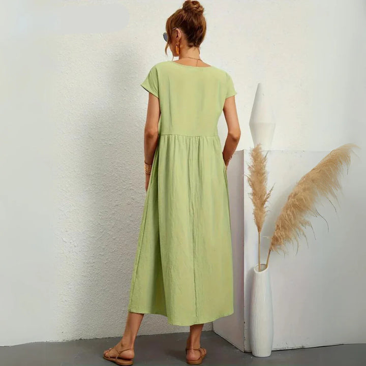 Olive's 100% Pure Cotton Casual Midi Dress