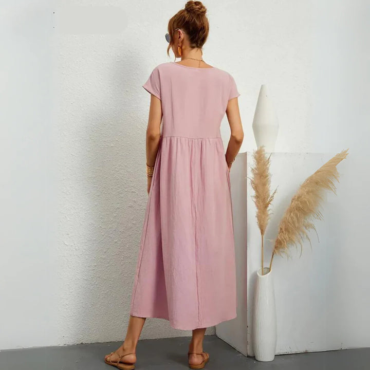 Olive's 100% Pure Cotton Casual Midi Dress