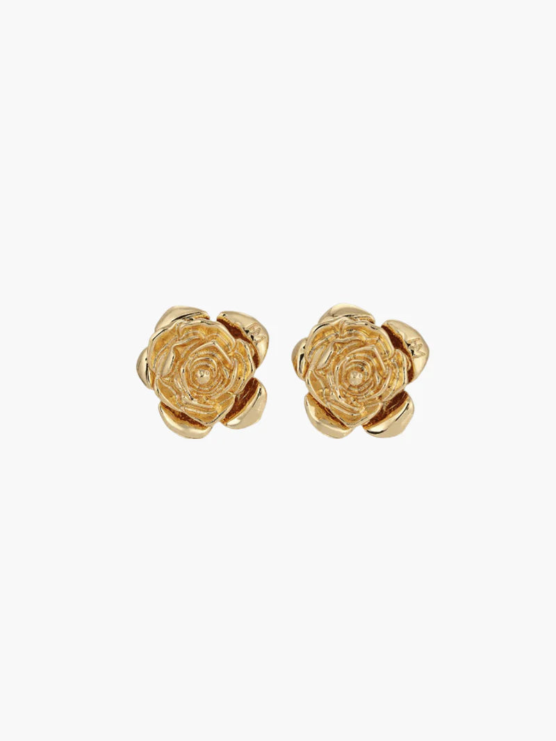 Olive's Whispers Rose Stud Earrings