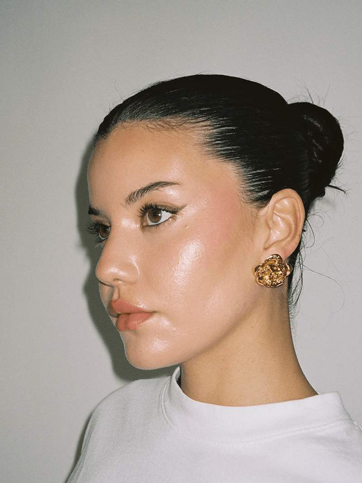 Olive's Whispers Rose Stud Earrings