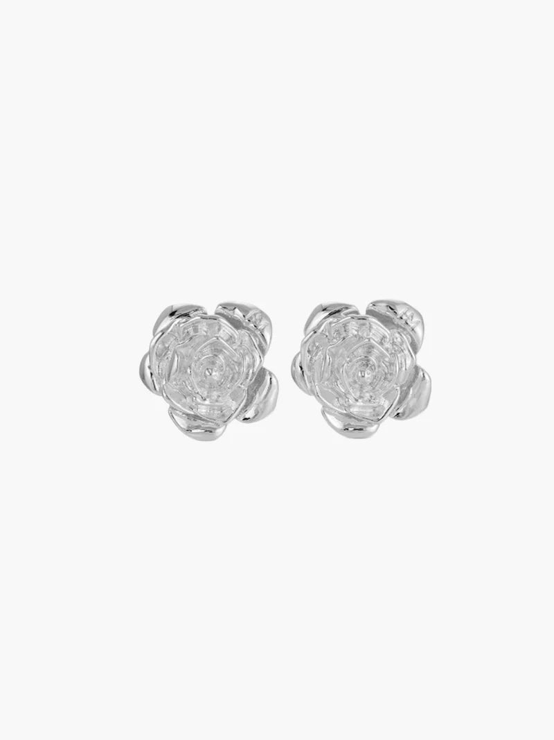 Olive's Whispers Rose Stud Earrings