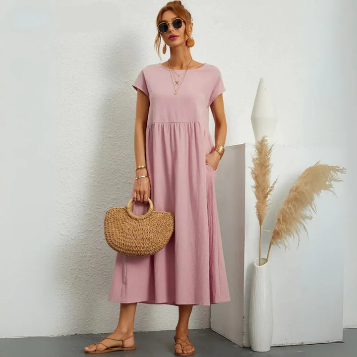 Olive's 100% Pure Cotton Casual Midi Dress