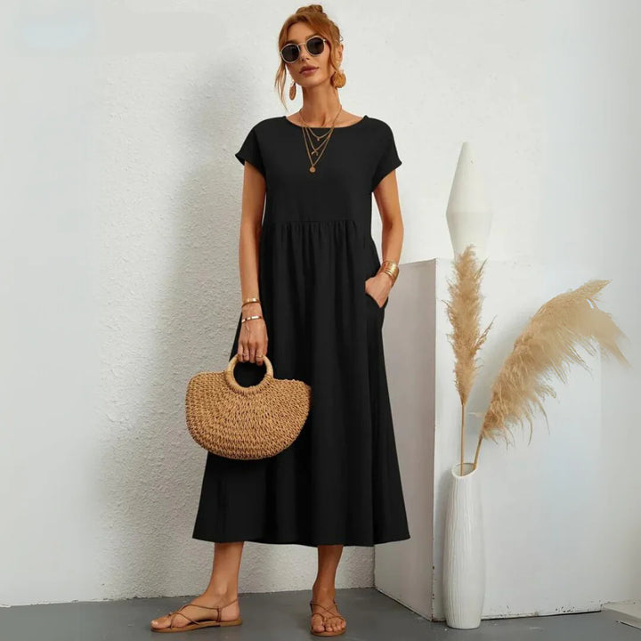 Olive's 100% Pure Cotton Casual Midi Dress